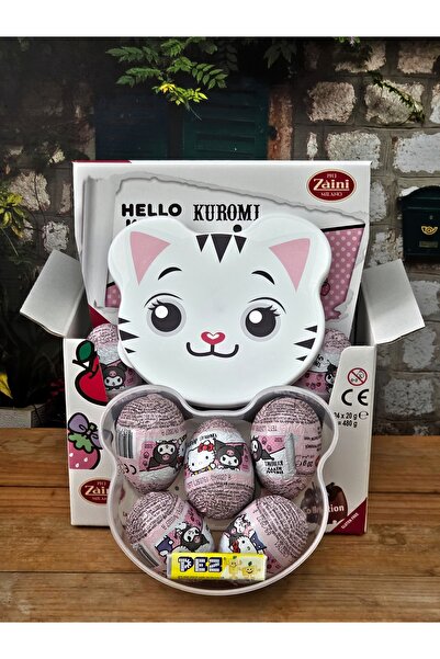 Zaini Hello Kitty Glutensiz Çikolatalı Sürpriz Yumurta 5 Adet & Hediye Saklama Kabı