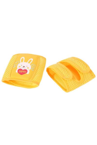 SSMEDIA Σετ 2 επιγονατίδες με αντιολισθητική προστασία και προστασία για το δέρμα του μωρού - ΚΙΤΡΙΝΟ