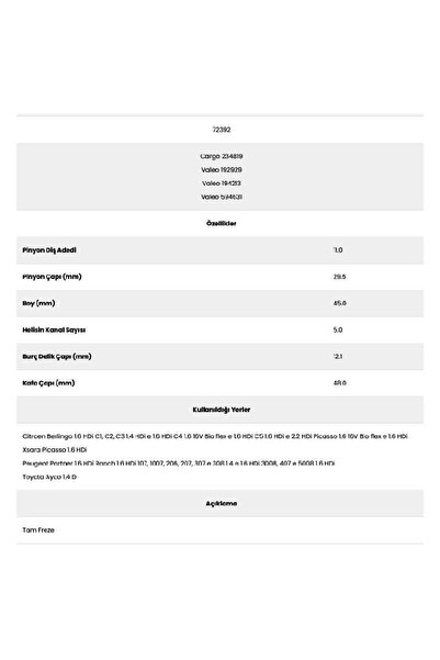 Form Metal 72392 سيتروين 5 قنوات 11 سن 26021335 ترس بادئ الحركة