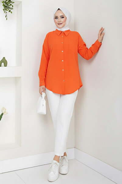 lavrisa Pera Keten Gömlek - Lvrs4458