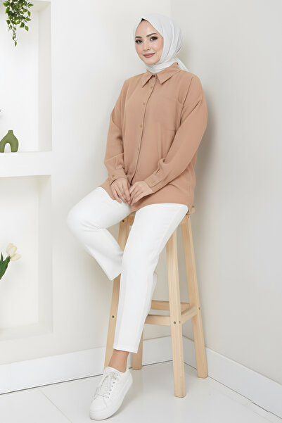 lavrisa Pera Keten Gömlek - LVRS4458