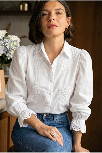 FEMELLE Γυναικείο πουκάμισο με μανίκια Princess