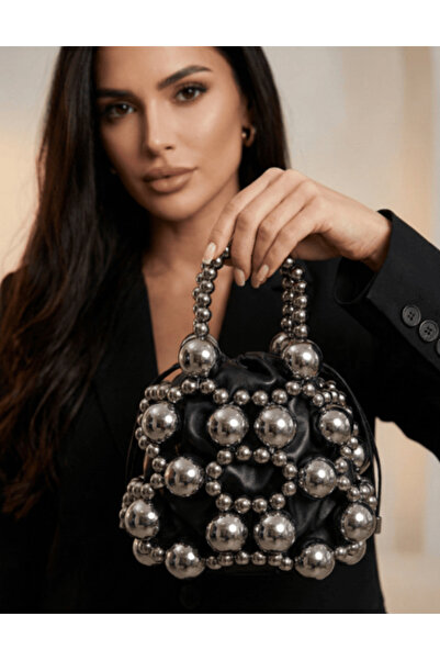 OUEEN ELİZABETH '' MİNİ BOY '' LÜKS İNCİ BONCUK BÜZGÜ KAPAMALI İÇ KESE KADIN ...