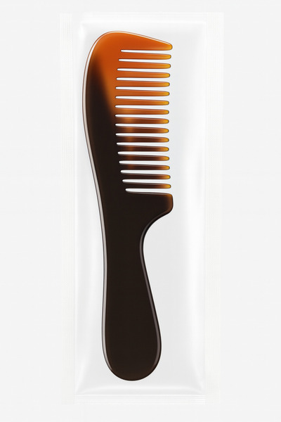 Efsoon Organics Pieptene din os 100% natural din corn de bivol, distanță între dinții mare pentru toate tipurile de păr