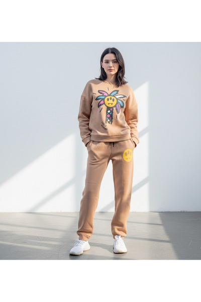 MQ طقم هودي نسائي طويل شتوي