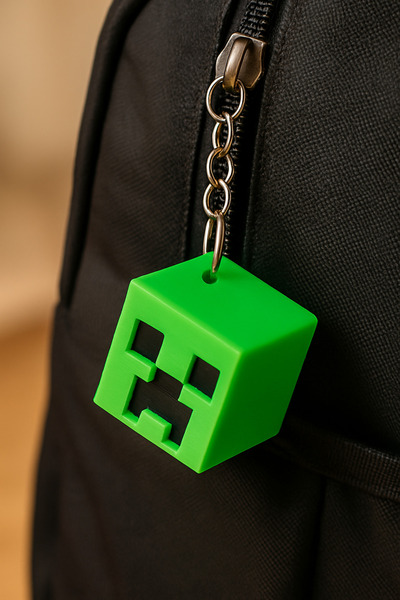 Flexilab Creative Minecraft Creeper Figür Anahtarlık – Oyuncu Hediye ve Çanta...
