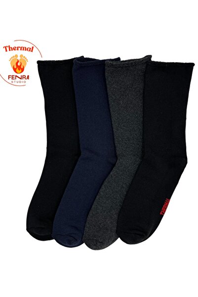 FENRA STUDIO 4-Pack Thermal Men's Winter Full Terry Socks Without Elastic at ...