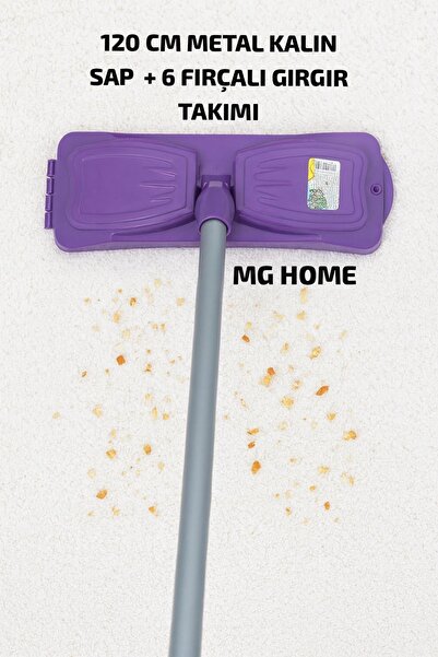 VENON 1 Takım Saplı Gırgır + KALIN METAL 🌼 Kaliteli Sap Temizlik Halı Temizlik Büyük Boy GIRGIR