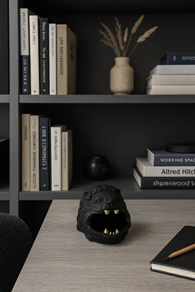 Zigzag Home Aslan Kültablası, Aslan Küllük, Dekoratif, Özel Tasarım Biblo, Ob...