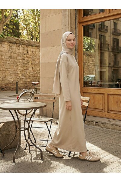 Benin Αθλητικό Φόρεμα Μπαστούνι με Ανοιχτό Ώμο - Χρώμα Τασ -