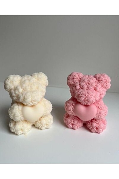 SZN HOME DESİGN Ev Dekorasyon Vazo Süsü Ayıcıklar Beyaz-Pembe