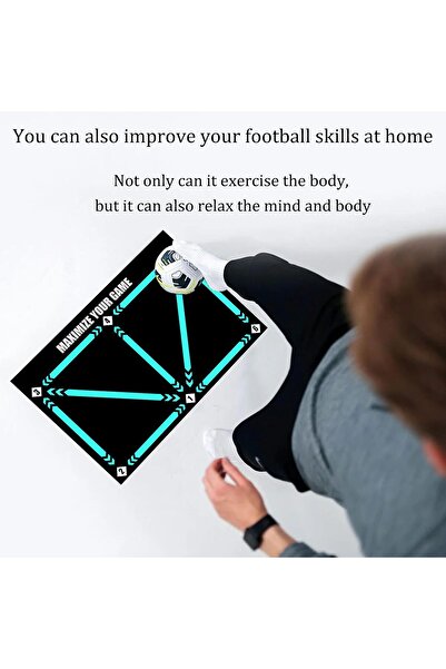 fulina Soccer Practice Equipment Mat,Agility Footstep Training Mat Silent Training Mat,(60*90cm)