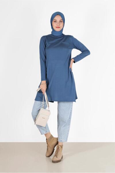 Alvina تونيك تريكو أساسي بتفاصيل جيوب 42045