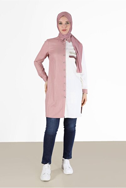 Alvina تونيك مزين بشراشيب بلونين 42291