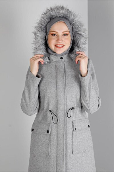 Alvina Hooded Fur Coat 90353