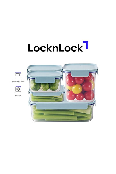 locknlock Classic Plus Mint 5-pcs Food Container Set (385ml x2, 910ml, 2L, 2.8L)