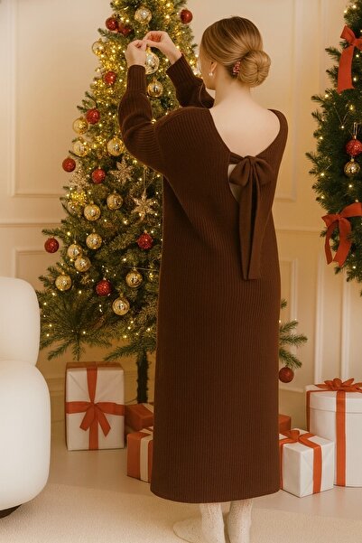 TOFAN TRİKO Рокля с панделки