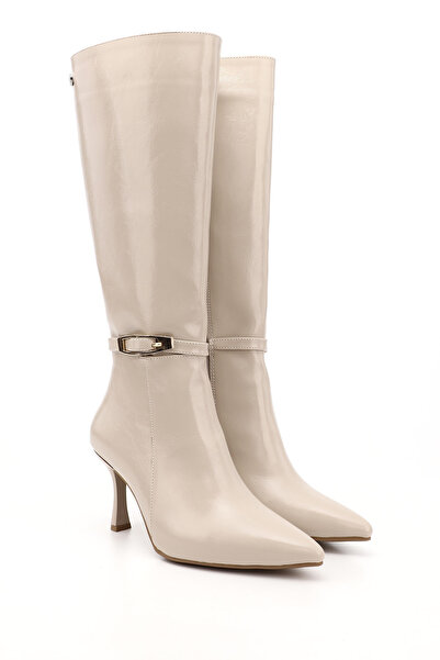 GÖNDERİ(R) Γυναικείες μπότες με φερμουάρ με μυτερή μύτη με λεπτό τακούνι