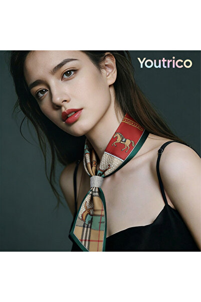 Youtrico وشاح مثقب، منقوش، مزدوج الجوانب، خيط عاكس، كلاسيكي، حصان، متناسق بشك...