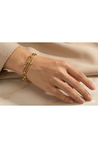 DENİZ ERKUL JEWELRY Çelik 3 Lü Dorika Bileklik