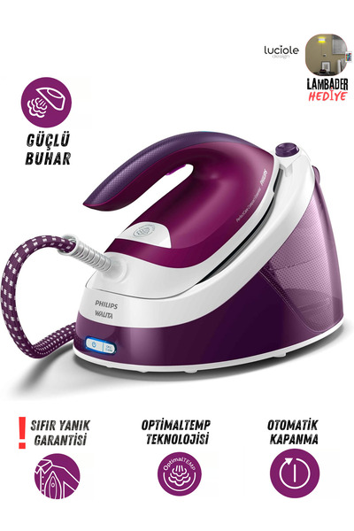Philips Compact Üstün Buhar Performanslı Buhar Kazanlı Ütü, 360 gr Şok Buhar,...