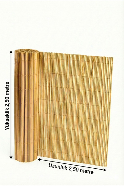 My Family Hasır Çit Bahçe Çiti 250x250 Cm Misina Dokuma Balkon Gölgelik Rüzgarlık Gizleme Perdesi