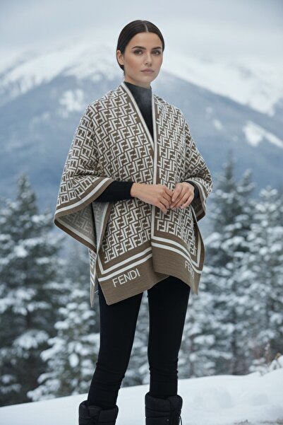 Onur Poncho - Woven Fabric Knitwear Hijab Poncho Winter Keep Warm Outerwear Quality Fashion Store