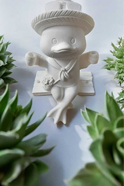 escoines koleksiyon Escoines Salıncakta Sallanan Şapkalı Ördek Dekoratif Bahç...