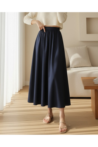 Modamorfo Zsebes, ráncolt Bondit szoknya - sötétkék