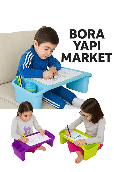 GenelTedarik ÇOCUK  HOBİ MASASI OYUN MASASI TABLET GÖZLÜ. PEMBE
