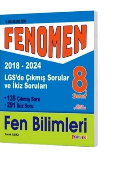 Fenomen Yayıncılık 8. Sınıf LGS Fen Bilimleri Çıkmış ve İkiz Sorular (2018-20...