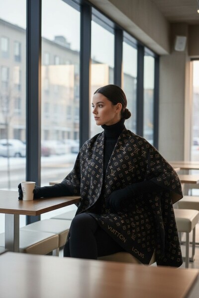 Onur Παντζό - Πλεκτά από υφαντό ύφασμα Τεσσάρτοπολιτιστικό Παντζό Χειμερινό ζεστό εξωτερικό ένδυμα Ποιοτικό κατάστημα μόδας