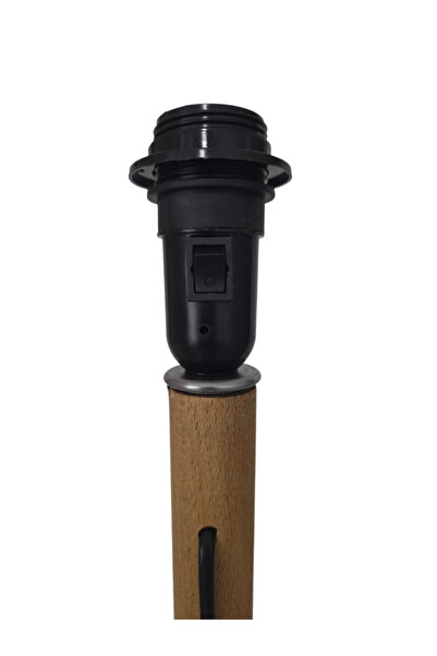 Genel Markalar Oslo Ahşap Krem Başlıklı Modern Lambader