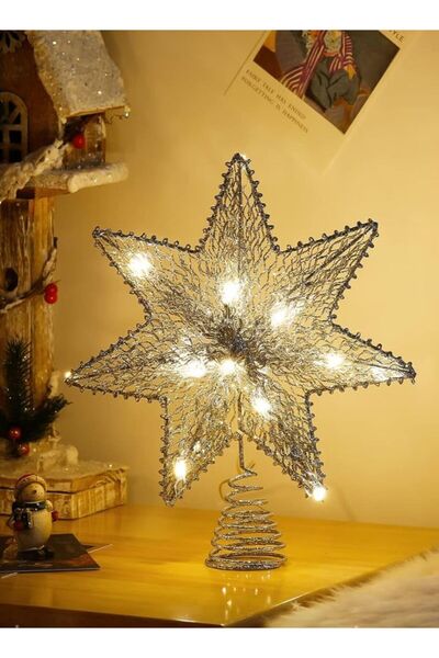 Fatio مصباح على شكل نجمة يعمل بالبطارية مكون من 7 نقاط لتزيين شجرة عيد الميلاد
