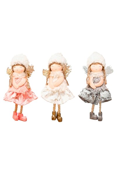 Fatio 3-piece 15cm Plush Angel Doll Christmas Hanging Decorations