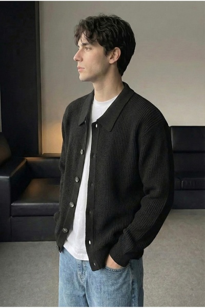 Tarz Cool Ζακέτα με κανονική εφαρμογή με λεπτομέρεια κουμπιού