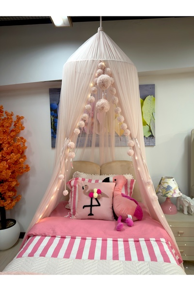 Bila Baby STQUEEN PLUS CİBİNLİK TOZ PEMBE 5 MT MİNİ LED IŞIKLI