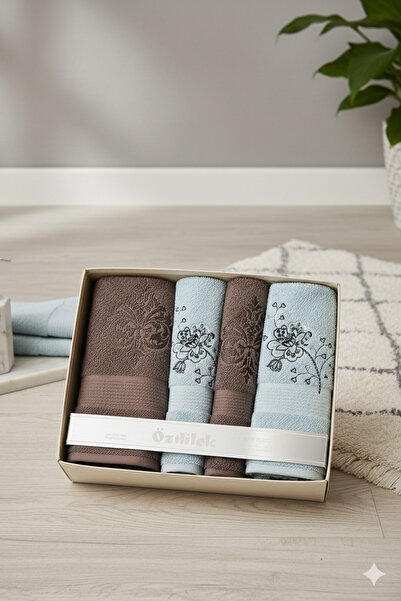 Özdilek Набір рушників Pony - Найкращий набір для лазні - Кава-синій