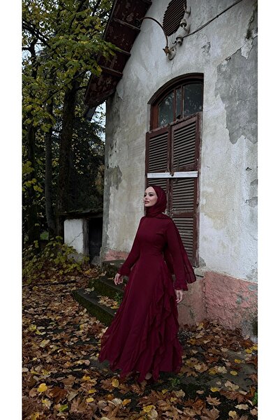 Marselline فستان بوردو ماسال