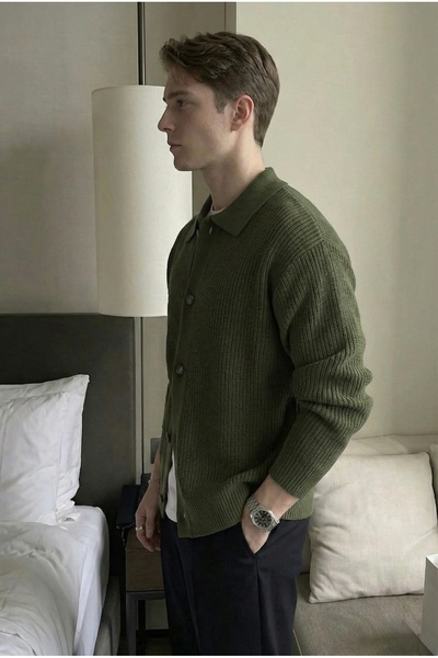 Tarz Cool Ζακέτα με κανονική εφαρμογή με λεπτομέρεια κουμπιού