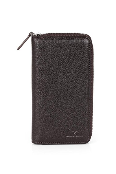 Daniel Klein DKL3016-3 Сумка у формі сумки з великим об'ємом на блискавці, коричнева жіноча гаманець і картка