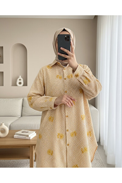 HİJABAYA Сорочка з квітковим вишитим візерунком