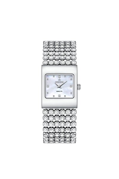 Essence Es6974Fe.320 Stone Design Square Dial 5 Atm Water Resistant Metallic Color Women's Wristwatch