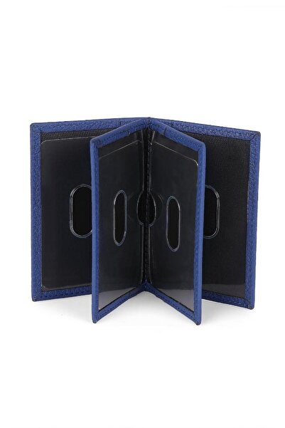 Daniel Klein DKL1169-5 Чоловічий гаманець та картка з натуральної шкіри, синього кольору