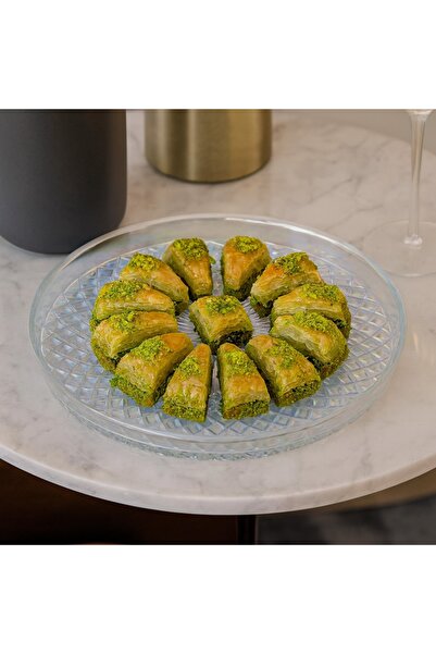 Byblos Glass Serving Dish For Sweets Chocolate And Fruits Multi-Use Size 35 Cm Depth 5 Cm