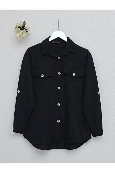 HİJABAYA Rebrasto i košulja sa džepovima i dugmićima