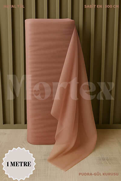 Mortex Pudra Hayal Tül Boy 1 MT En Sabit 3 MT Nişan, Kına, Düğün, Bohça, Kapı...