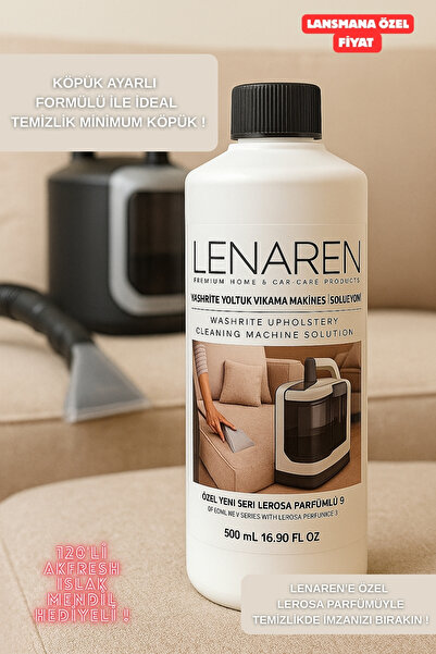 Lenaren Washrite Halı Ve Koltuk Yıkama Makinesi Şampuanı 500 ml Konsantre Döş...