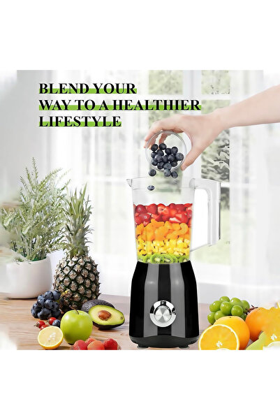 Generic DENX 1500W 2-in-1 Juicer Blender Grinder with 1.5L Jar, Multi-Speed Smoothie Maker DX3216