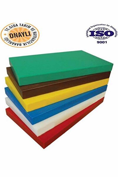 TÜRKAY POLİETİLEN Cutting Board Polyethylene 30X50X4 cm Mixed Color Cutting B...